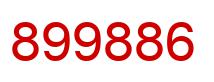 Number 899886 red image