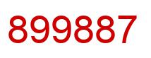 Number 899887 red image