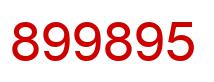 Number 899895 red image