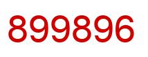 Number 899896 red image