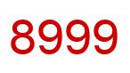 Number 8999 red image