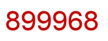 Number 899968 red image