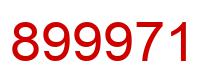 Number 899971 red image