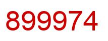 Number 899974 red image