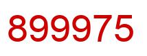 Number 899975 red image