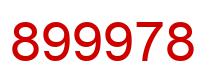Number 899978 red image