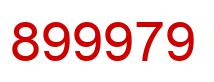 Number 899979 red image