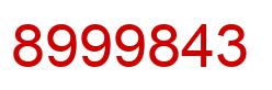 Number 8999843 red image