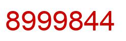 Number 8999844 red image