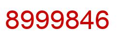 Number 8999846 red image