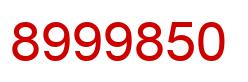 Number 8999850 red image