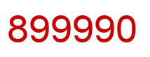 Number 899990 red image