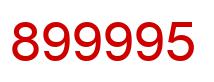 Number 899995 red image
