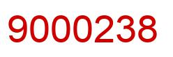 Number 9000238 red image