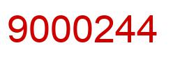 Number 9000244 red image
