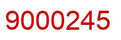 Number 9000245 red image