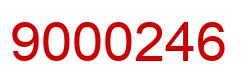 Number 9000246 red image