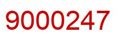 Number 9000247 red image