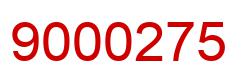 Number 9000275 red image