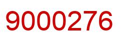Number 9000276 red image