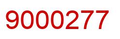 Number 9000277 red image