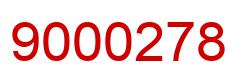 Number 9000278 red image