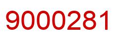 Number 9000281 red image