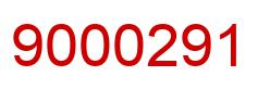 Number 9000291 red image