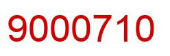 Number 9000710 red image