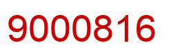 Number 9000816 red image