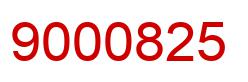 Number 9000825 red image