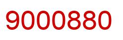 Number 9000880 red image