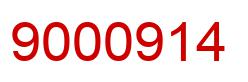 Number 9000914 red image