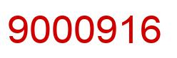 Number 9000916 red image