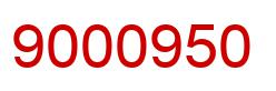 Number 9000950 red image