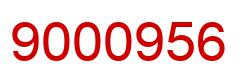 Number 9000956 red image