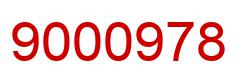 Number 9000978 red image