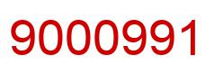 Number 9000991 red image