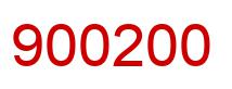 Number 900200 red image