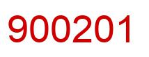 Number 900201 red image