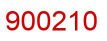 Number 900210 red image