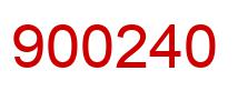 Number 900240 red image
