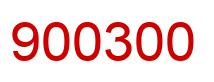Number 900300 red image