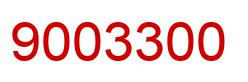 Number 9003300 red image