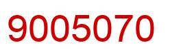 Number 9005070 red image