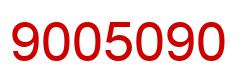 Number 9005090 red image