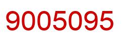 Number 9005095 red image