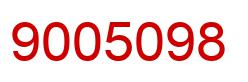 Number 9005098 red image
