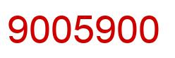 Number 9005900 red image
