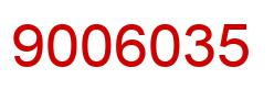 Number 9006035 red image
